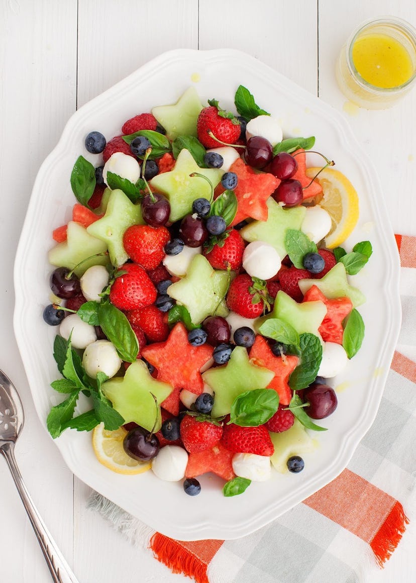 Festive Fruit Salad is an easy summer breakfast idea your kids will love. 
