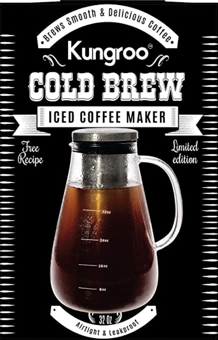 Kungroo Airtight Glass Cold Brew Coffee Maker (32-Ounce)