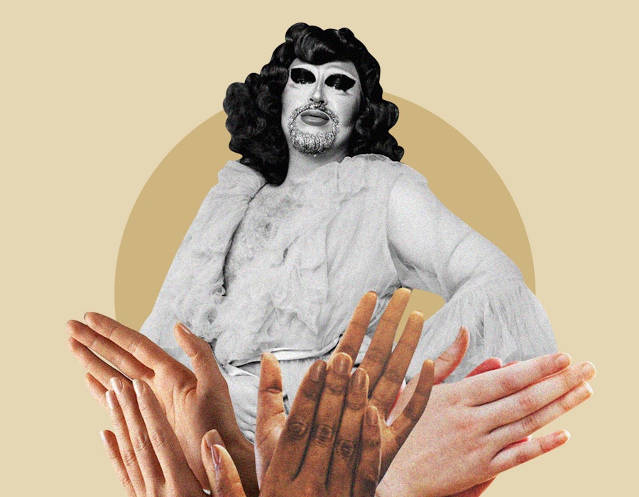 A collage with a photo of Tom Rasmussen and three pairs of hands applauding beneath it