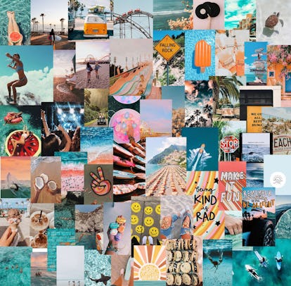 These Summer Wall Collage Kits On Etsy Will Give Your Room A Fun Update