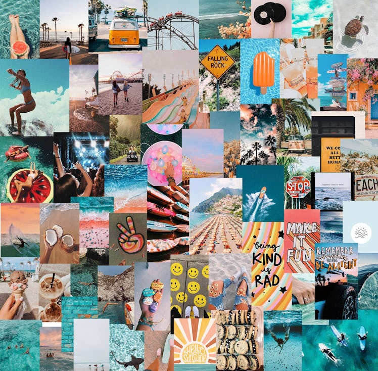 Beachy Summer Boho Wall Collage Kit
