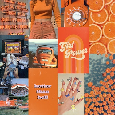 VSCO Wall Collage Kit Summer Vibes Orange Aesthetic (Set of 35)