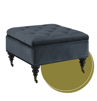 Serta Abbot Square Tufted Ottoman with Storage and Casters