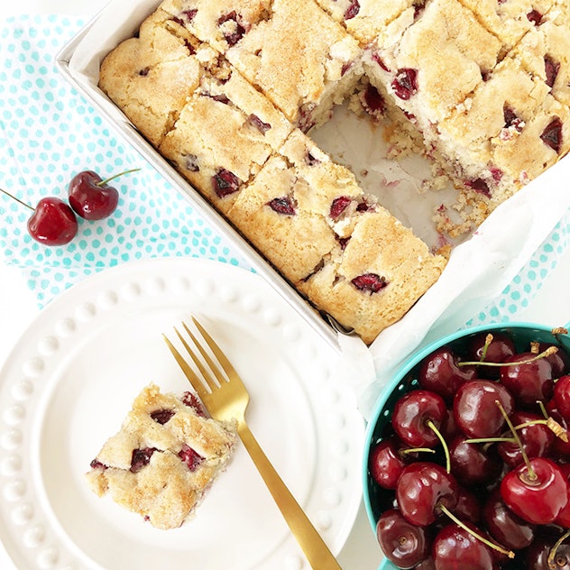 Cherry Buttermilk Breakfast Cake is the perfect summer breakfast idea for your family.