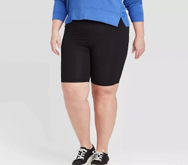 Ava & Viv™ Women's Plus Size Mid-Rise Bike Shorts