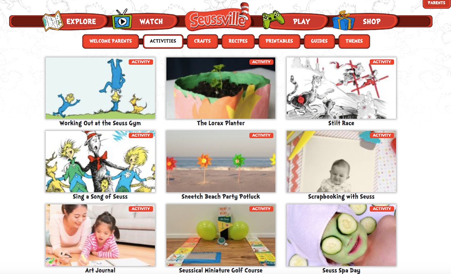 The Seussville Website Has Tons Of Games & Activities For Kids