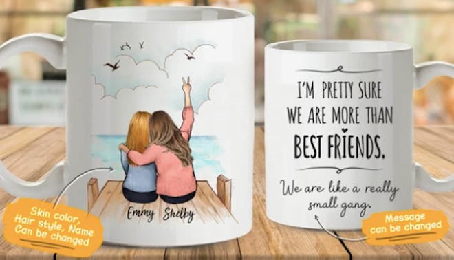 Personalized best friends coffee mug