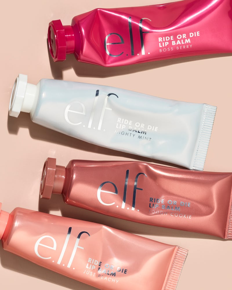 All four new shades of e.l.f. Cosmetics' new Ride or Die Lip Balm.