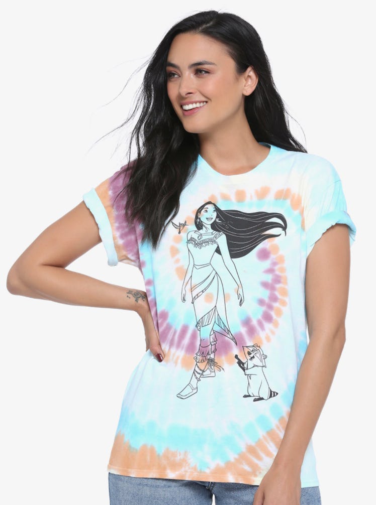 Disney Pocahontas Spiral Tie-Dye Women's T-Shirt - BoxLunch Exclusive