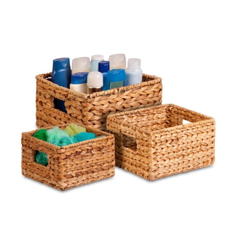 Honey-Can-Do Nesting Banana Leaf Baskets (3-Pack)