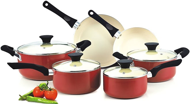 Cook N Home Nonstick Ceramic Coating Cookware Set (10 Pieces)