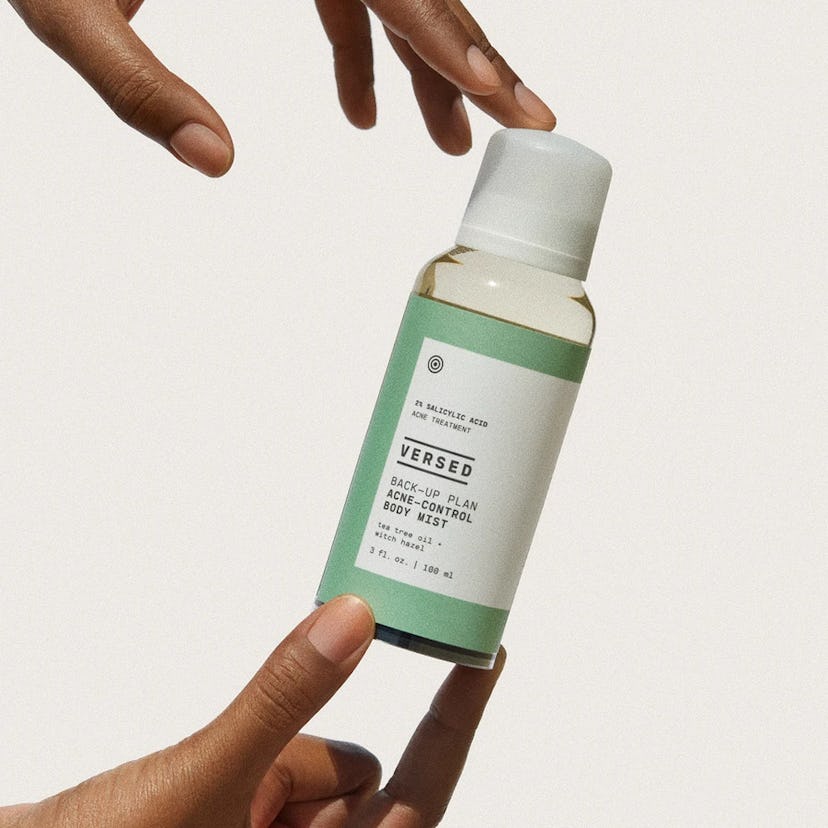 Back-Up Plan Acne-Control Body Mist from Versed's new acne collection.