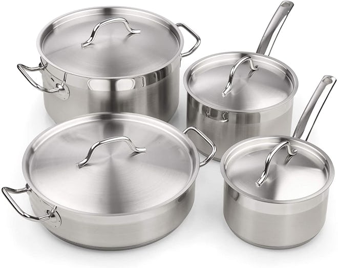 Cooks Standard Professional Stainless Steel Cookware Set (8 Pieces)