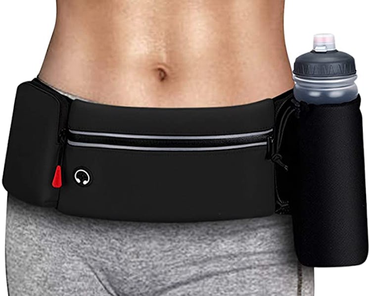 simptech Running Belt Bag with Foldable Water Bottle Holder