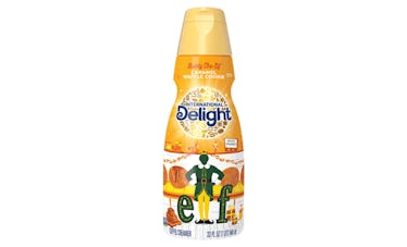International Delight's 'Elf'-themed holiday 2020 coffee creamers feature a new Stroopwaffel flavor.