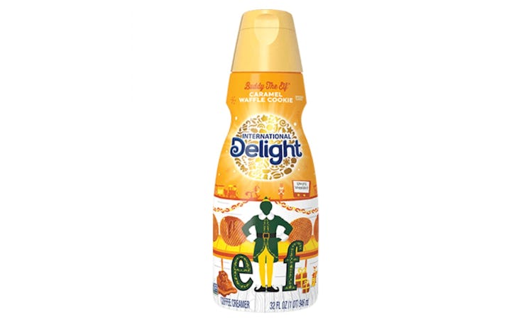 International Delight's 'Elf'-themed holiday 2020 coffee creamers feature a new Stroopwaffel flavor.