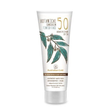 Australian Gold Botanical Sunscreen Tinted Face Mineral Lotion SPF 50 (3 Oz.)