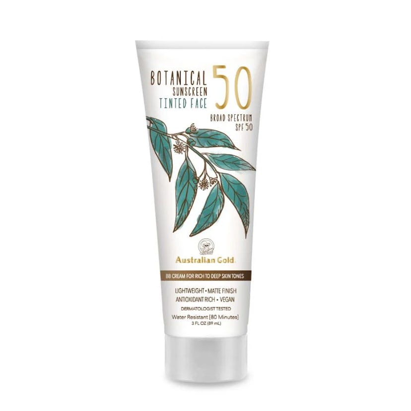 Australian Gold Botanical Sunscreen Tinted Face Mineral Lotion SPF 50 (3 Oz.)