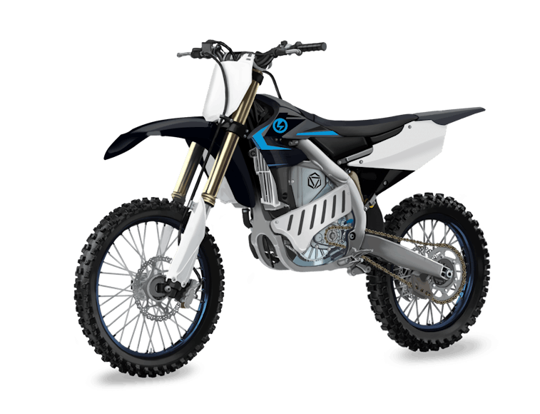 EMX Powertrain is an electric motocross bike based on a Yamaha platform.