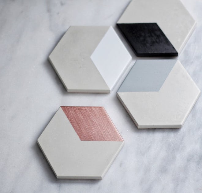 Hexagon Concrete Coasters - Set of Four
