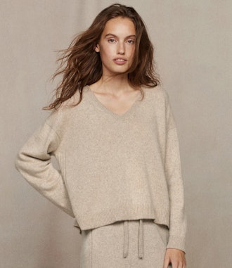 Recycled Cashmere V-Neck Sweater