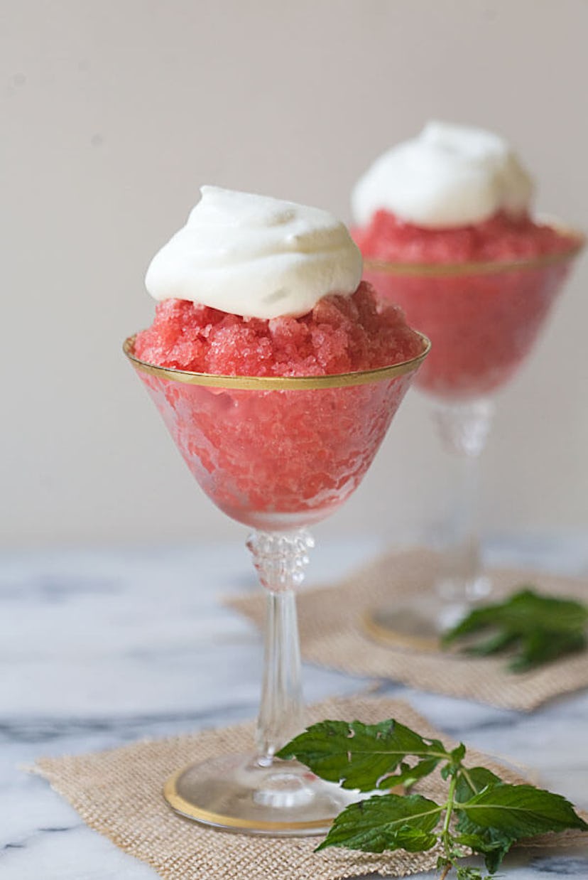 Spicy Watermelon Granita is one recipe to use up your watermelon this summer. 