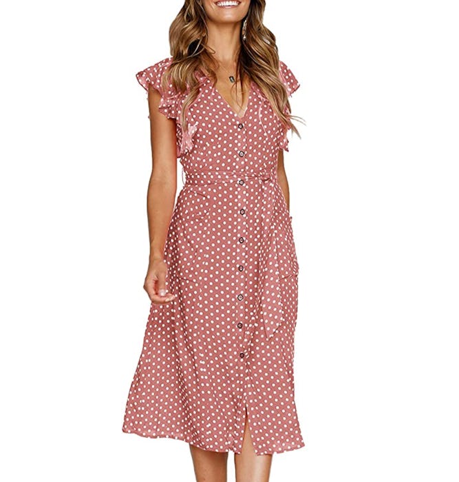 MITILLY Summer Polka Dot Sleeveless Dress