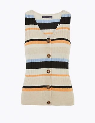 womens sweater vest with buttons