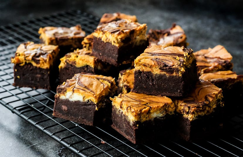 pumpkin cheesecake swirl brownies