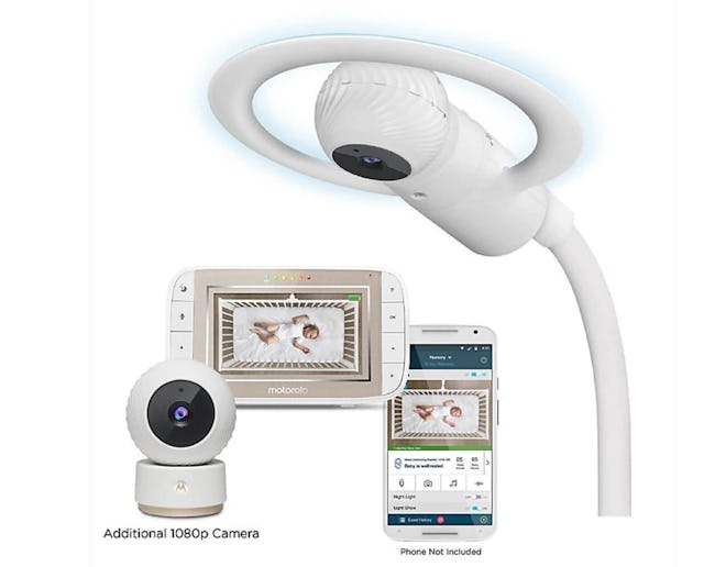 Motorola Halo+ Over the Criib Deluxe Wi-Fi Baby Monitor 2 Camera Set
