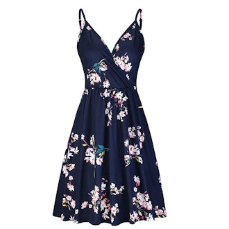 STYLEWORD Women's Floral Spaghetti Strap Dress