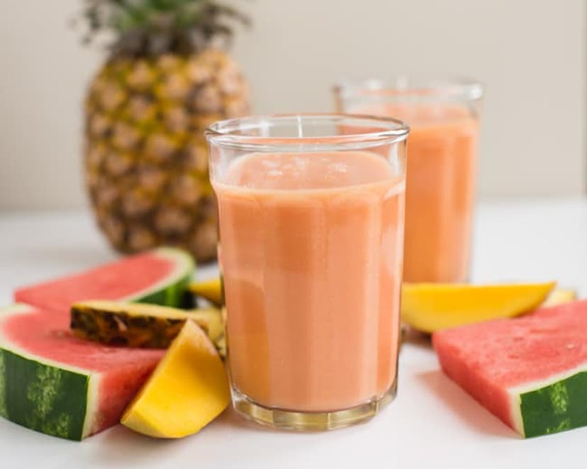 This Healthy Watermelon Smoothie is one recipe you can make to use up your watermelon. 