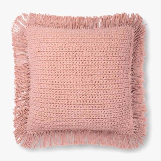 Cardiff Pink Fringe Pillow