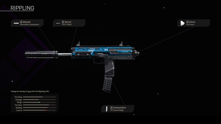 Rippling MP7 from call of duty warzone