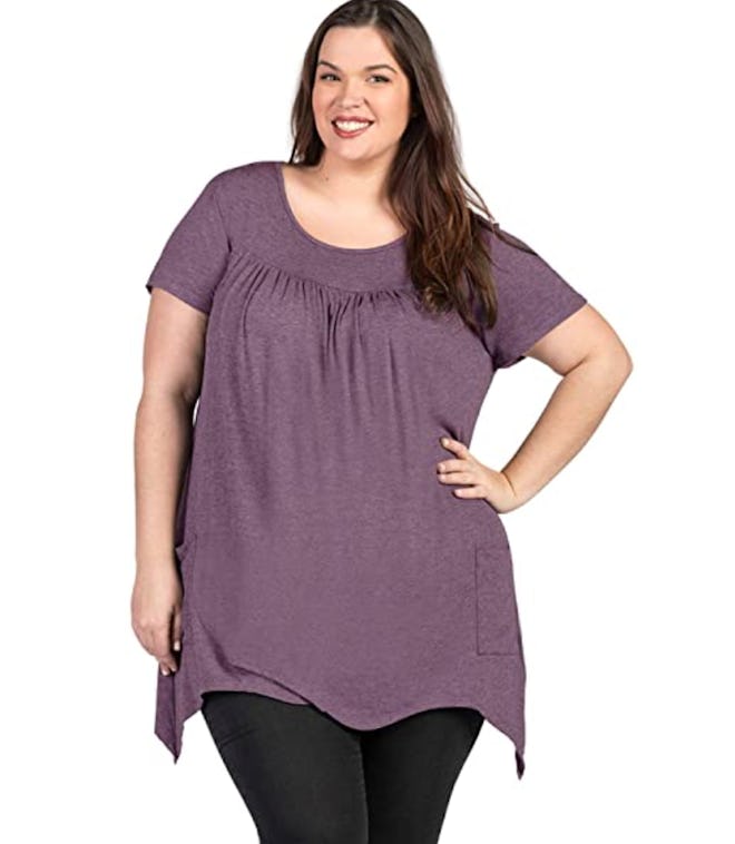 a plus-size nursing t-shirt from Amazon