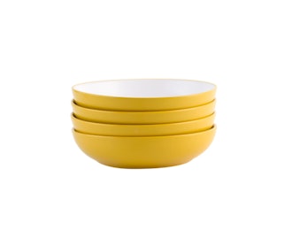 Yellow Two Tone Pasta Bowls Set of 4