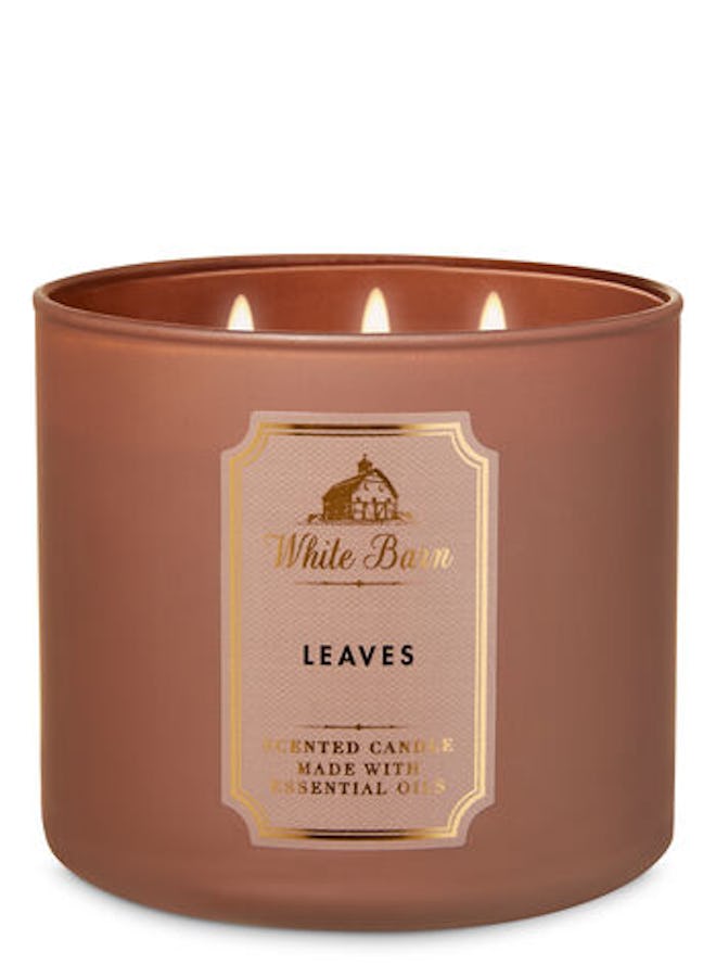 White Barn Leaves 3-Wick Candle