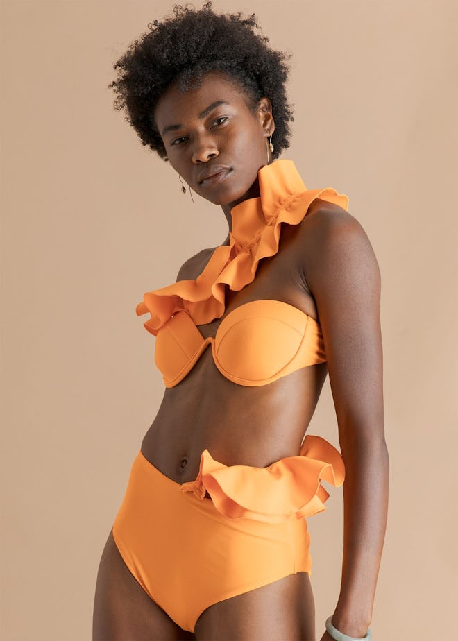 Kari Orange High Waist Bikini