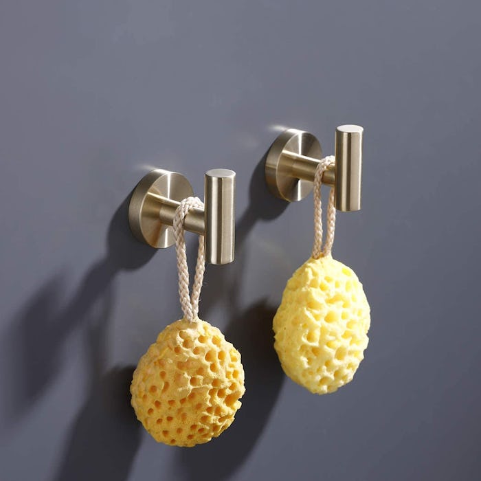 KES Brushed Brass Hooks (2-Pack)