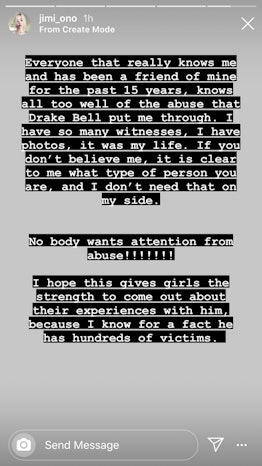 Melissa Lingafelt responds to Drake Bell's denial of her allegations of abuse.