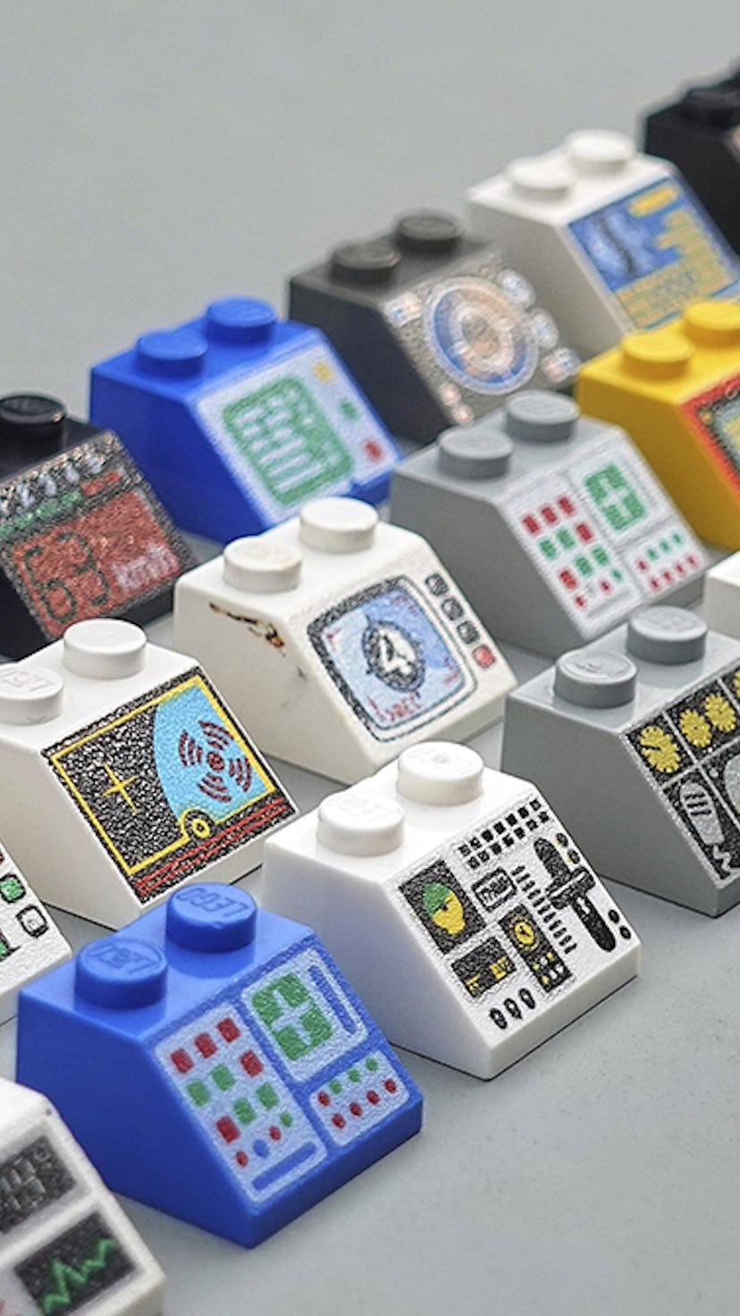 A selection of Lego control panels