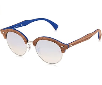 Ray-Ban Clubhouse Round Wood Sunglasses
