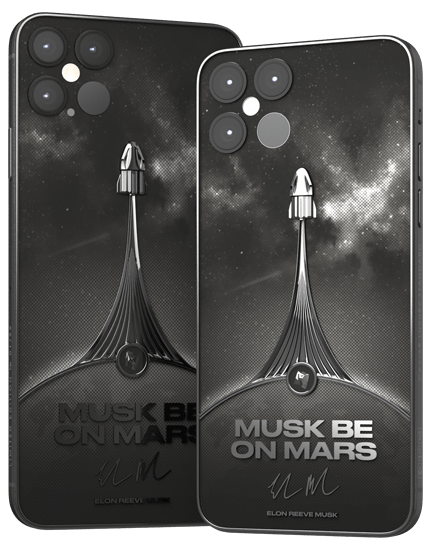 Elon Musk-themed iPhone 12.
