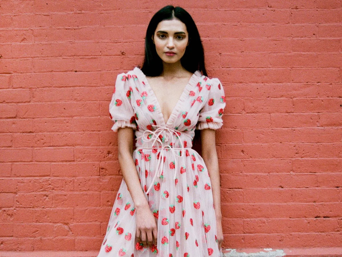 lirika matoshi strawberry midi dress Rent Strawberry Dress - Lirika Matoshi