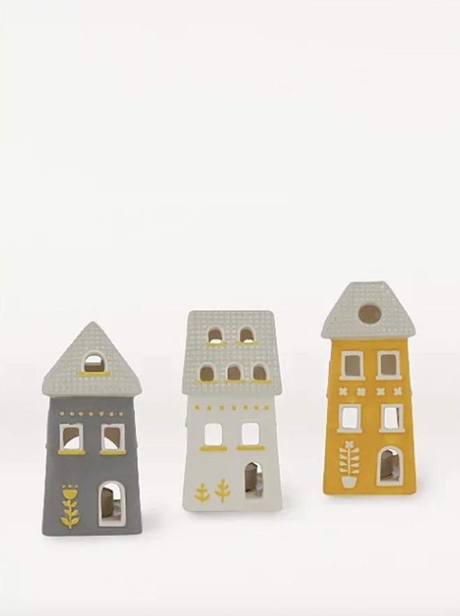 House Shaped Tealight Holders 3 Pack