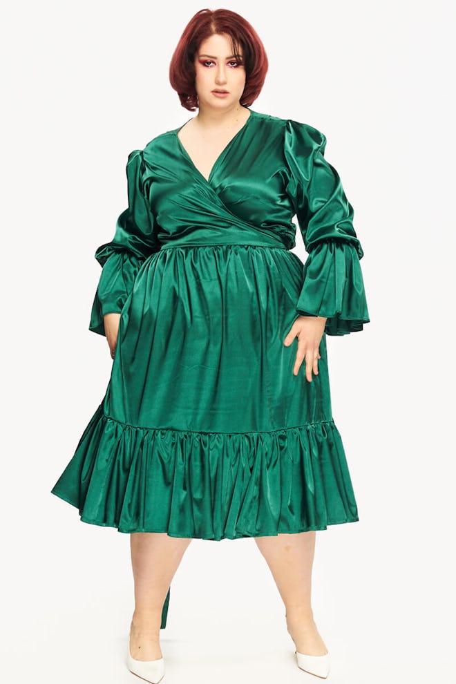 Gabrielle Dress Midi Green