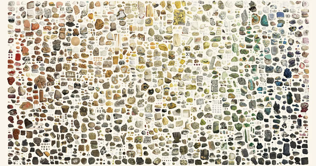 This interactive collage of 200-year-old hand-drawn minerals absolutely ...