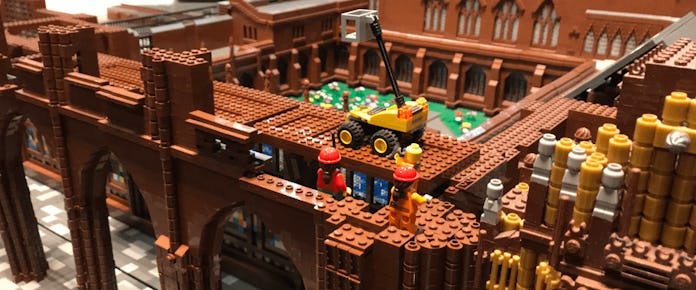 LEGO replica of Chester Cathedral, construction