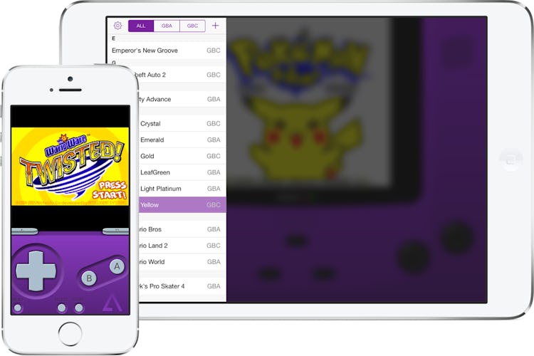 Screenshots of GBA4iOS.