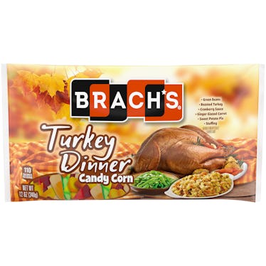 Brach's Turkey Dinner Candy Corn includes flavors like green beans and sweet potato pie.